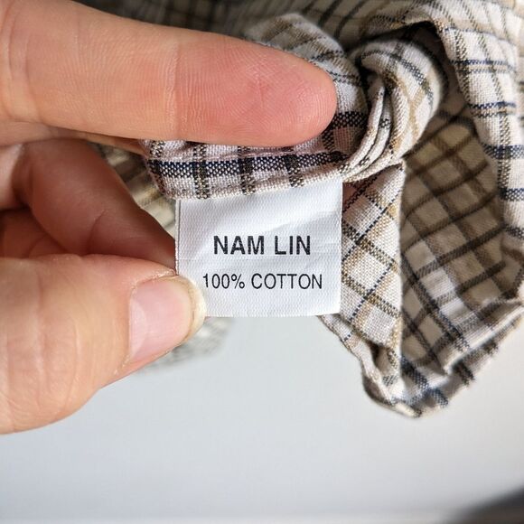 Ralph Lauren Blue Label Brown Checkered Pony Logo Long Sleeve Button Down Shirt - Picture 7 of 7